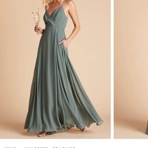 Birdy Grey Kaia Dress Size Medium in Sea Glass Bridesmaids dress with Pockets!!